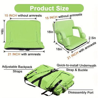 Padded Stadium Seats for Bleachers with Back Support 2-Pack