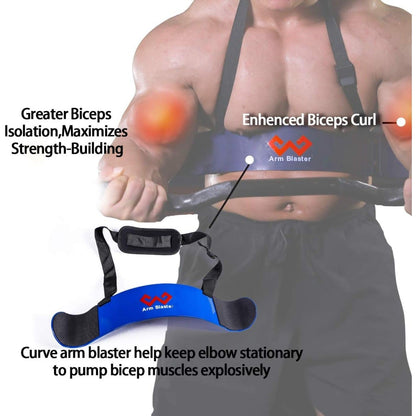 Adjustable Arm Blaster – Bicep Isolator for Barbell & Dumbbell