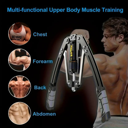 Chest Expander Resistance Trainer – Adjustable 22-440 lbs, Home Gym Arm & Chest Muscle Builder, Full Body Workout Equipment