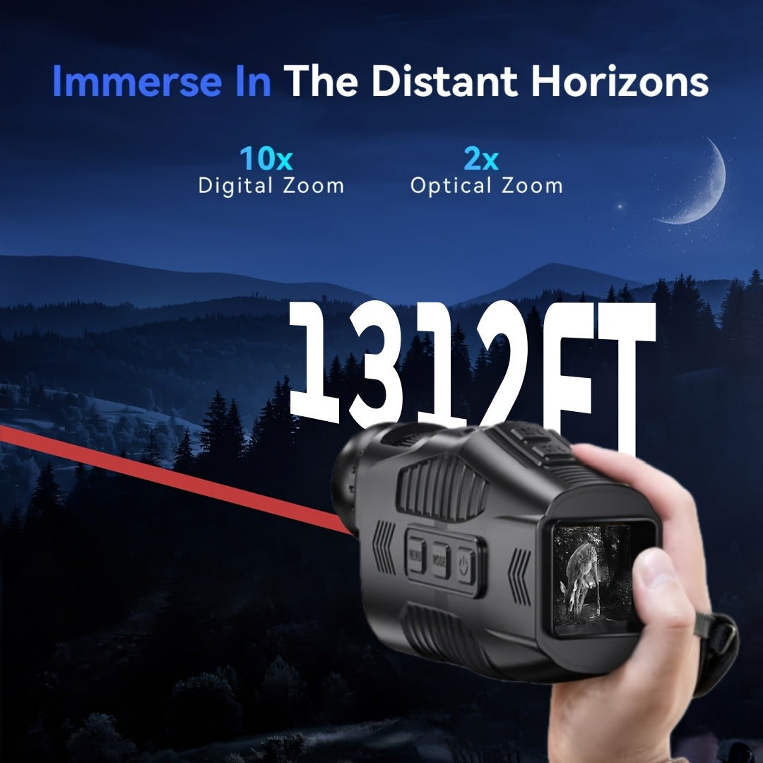Night Vision Monocular with 850nm IR Illuminator, 5X Digital Zoom 2.5K FHD Camera 1.54" Display, Infrared Night Vision Scope for Hunting Camping Wildlife Surveillance, 2000mAh Battery 6Hr Runtime