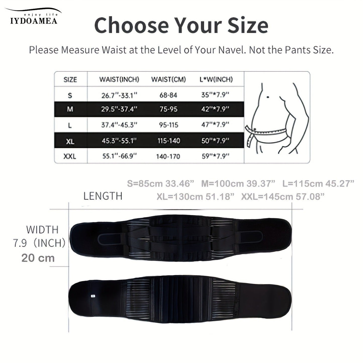 Lumbar Support Belt with 6 Stays & 16-Hole Mesh – Breathable Back Brace for Men Women, Anti-Skid Waist Support for Work, Sciatica & Lower Back Pain Relief