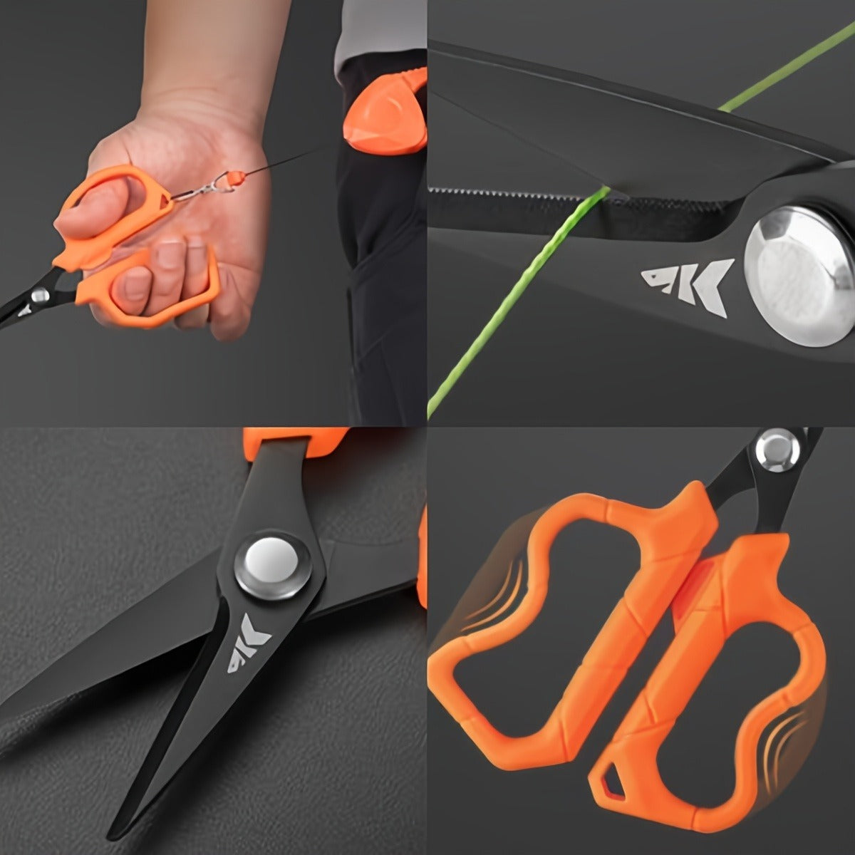 Fishing Tool Kit 6-Piece Corrosion Resistant Pliers Fillet Knife Fish Lip Gripper Braid Scissors Tool Retractor with Lanyard Fishing Gifts for Men