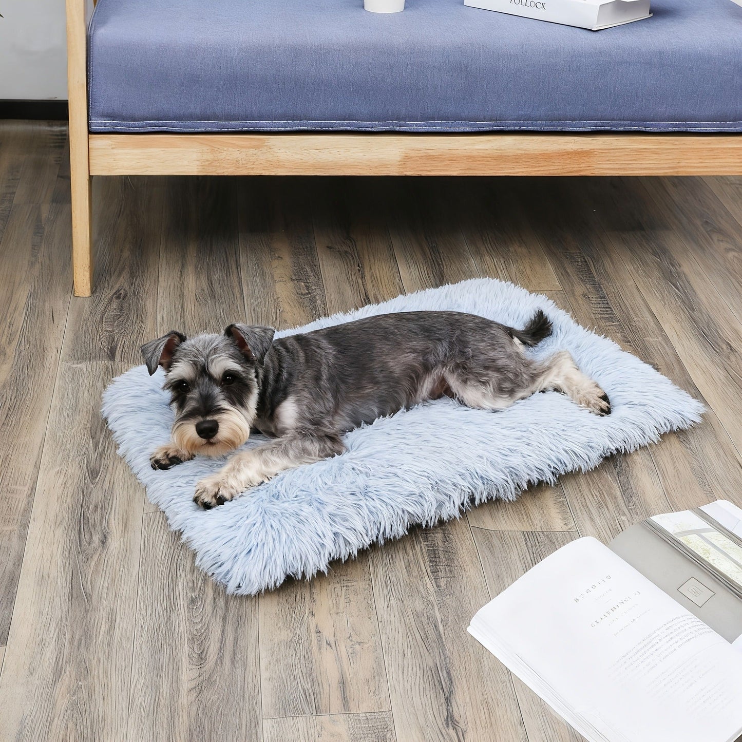 Fleece-Lined Dog Bed & Cat Mat – Thickened Warm Washable Square Pet Bedding for All Breeds | S, M, L, XL, XXL