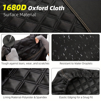 Golf Cart Seat Covers for Club Car Precedent Front Seat 1680D Oxford Cloth No Drilling Required Breathable Washable Air Dry Soft Protective Seat Kit