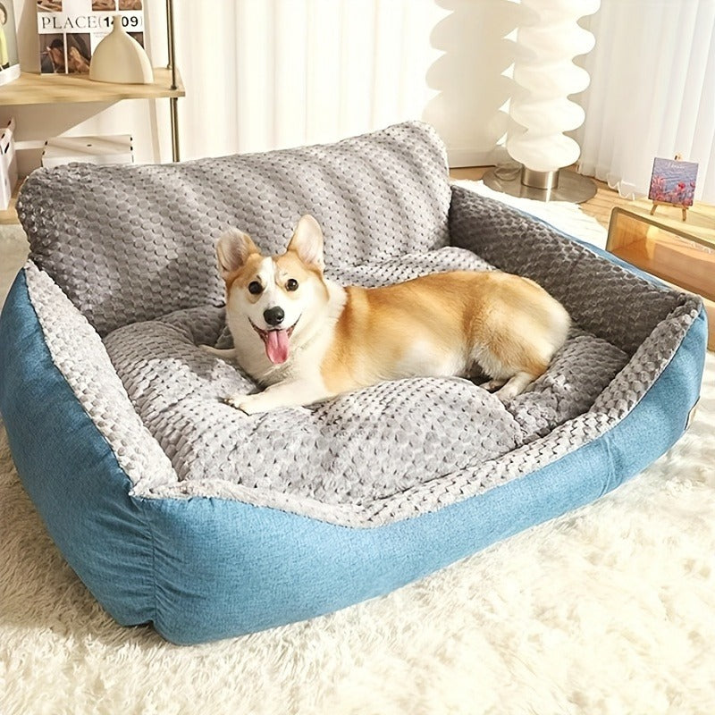 Orthopedic Dog Bed Luxury Extra Large Fluffy Winter Warm Pet Couch, Cat Sofa Kennel Cushion Pad for Small Medium Large Dogs Cats up to 110LB, 4 Sizes S to XL, Includes Cat Teaser Toy