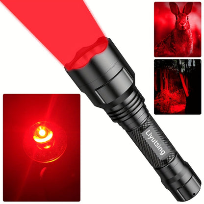 Night Hunting Flashlight with Remote Control Switch – 350 Yards High Power Green Red White Light, 18650 Rechargeable, Multiple Mounts for Hunting, Fishing, Camping & Beekeeping, Best Gift for Men