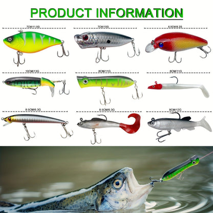 Fishing Lures Kit 346pcs with Tackle Box – Crankbaits, Minnow, Spinnerbaits, Spoons, Soft Baits, Jigs, Hooks, Weights & Sinkers, Topwater Lures for Freshwater & Saltwater Bass Fishing, Angler Gift Set