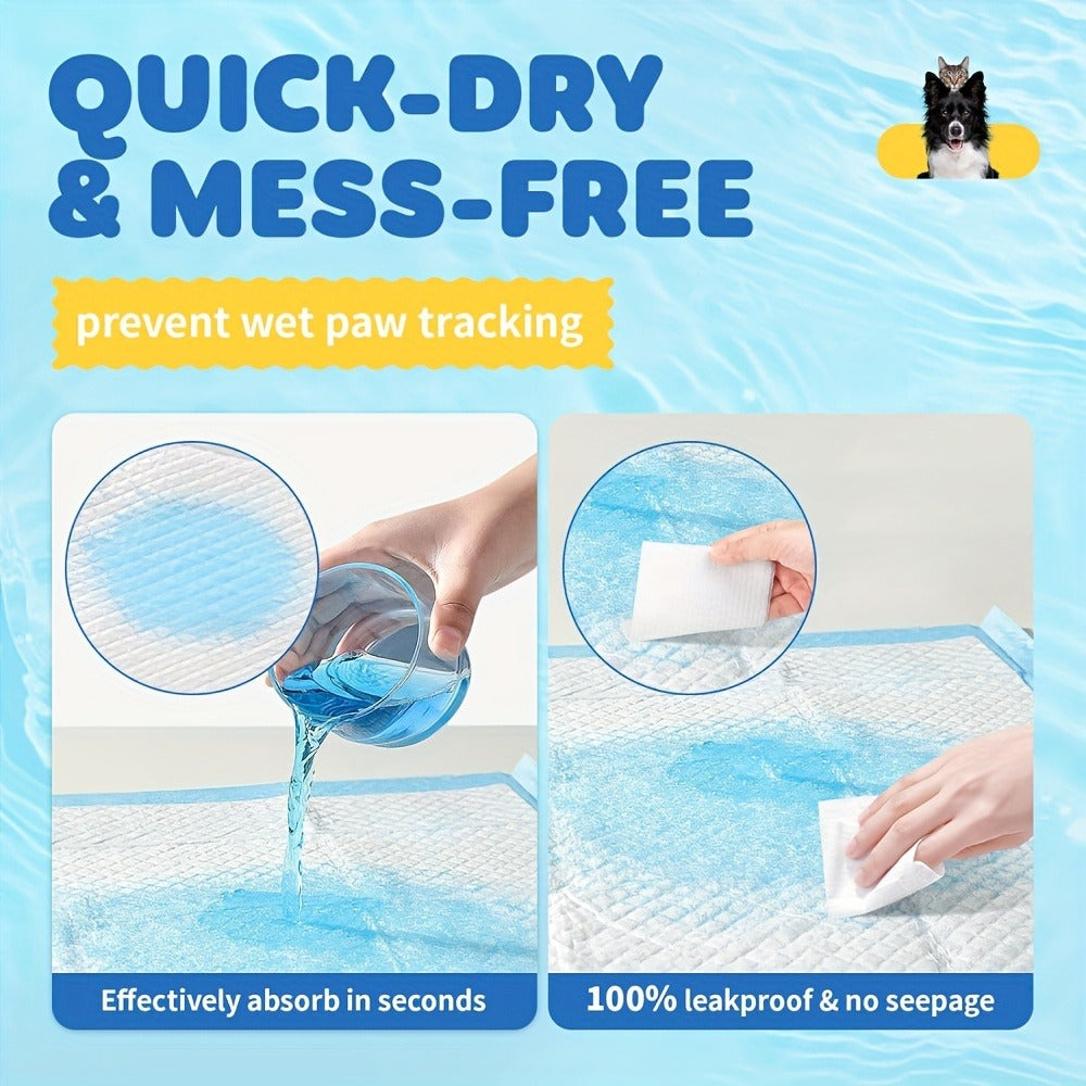 6-Layer Puppy Pads 100 Count - Super Absorbent Leak-Proof Odor Control Dog Pee Pads for Potty Training, Large & XL Size 34"x28" and 22"x22" for Dogs, Puppies & Cats