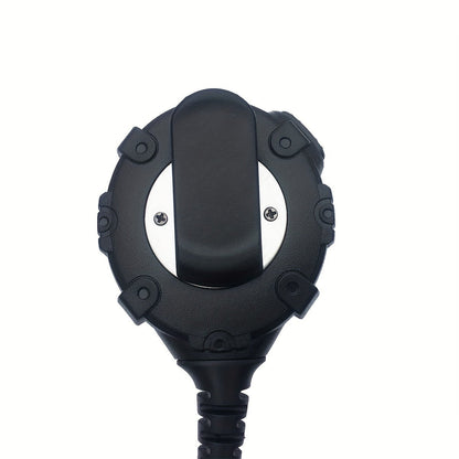 Walkie Talkie Remote Speaker Microphone H3 Lightweight Shoulder Mic PTT for Two Way Radio Clear Communication Outdoor Hiking Camping Tactical Black