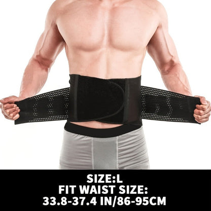 Weightlifting Belt for Men Women - Adjustable Gym Waist Support Belt with Hook-and-Loop Closure, Breathable Polyester Back Brace for Powerlifting, Deadlifts & Fitness Training, S/M/L
