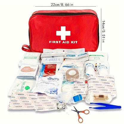 184-Piece First Aid Kit – Portable Multi-Purpose Emergency Medical Kit for Outdoor Adventures, Hunting, Hiking, Camping, Home & Car