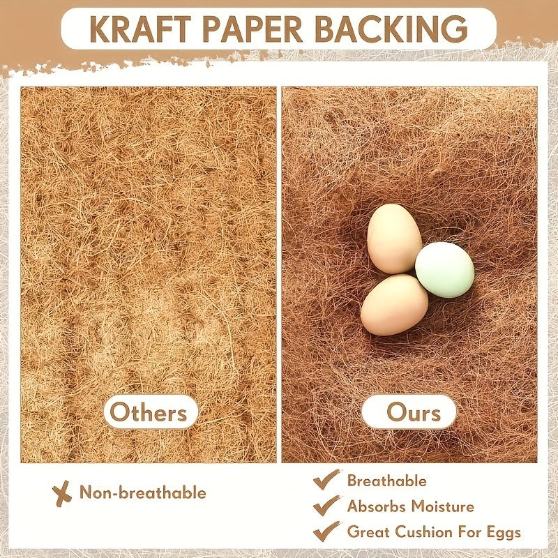 Chicken Coop Nesting Box Pads 12x12" – Natural Egg-Laying Bedding Material for Hen House, Reusable Nest Box Liner for Most Chicken Coops & Bird Nests, 4/5/8/13pcs Sets