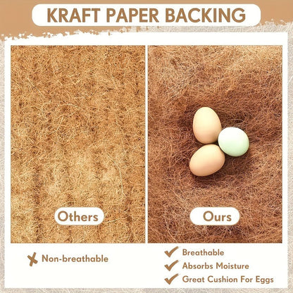 Chicken Coop Nesting Box Pads 12x12" – Natural Egg-Laying Bedding Material for Hen House, Reusable Nest Box Liner for Most Chicken Coops & Bird Nests, 4/5/8/13pcs Sets