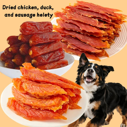 Natural Dog Treats Set Duck Chicken Milk Stick Sweet Potato Grain Free High Protein Low Fat Dental Health Gift Box Combinations for Dogs