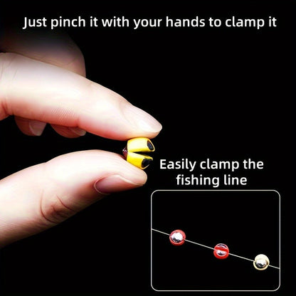 Fishing Sinkers 100pcs Rubber Coated Split Shot - 5 Sizes 1B-5B Detachable Round Mouth Lead Weights, Mixed Colors, Freshwater Saltwater Fishing Tackle