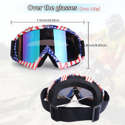 Ski Goggles with Headscarf Set – PC Lens TPU Frame, Windproof Dustproof, Helmet Compatible for Men Women Adults, Multiple Color Options
