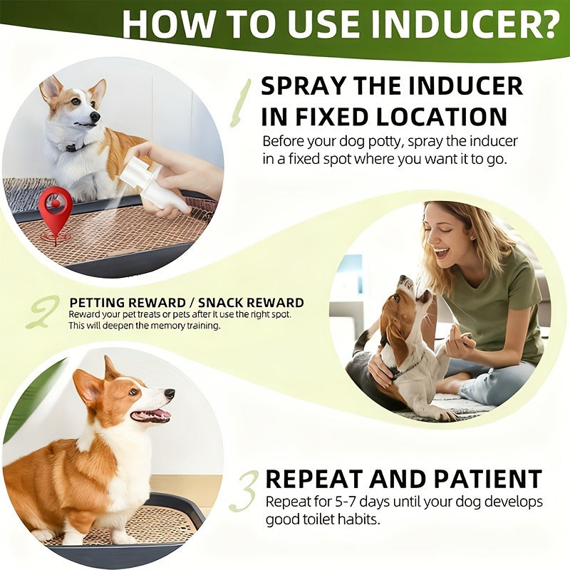Puppy Potty Training Spray - Pheromone-Inspired Indoor Spot Guidance for Dogs & Cats, Helps Puppies & Kittens Recognize the Right Bathroom Spot Faster, Clean & Non-Messy