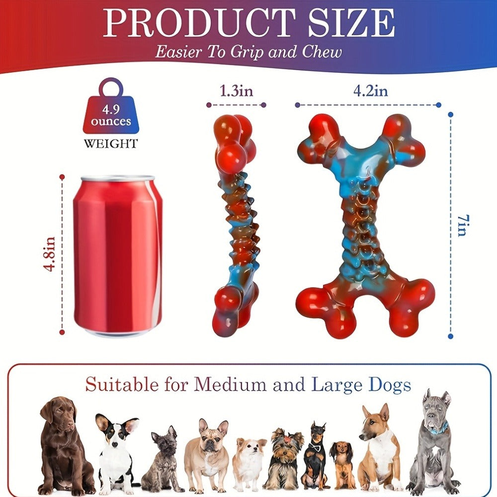 Dog Chew Toys for Aggressive Chewers - Indestructible Tough Dog Toys for Large Breed Dogs, Durable Heavy Duty Chew Toy Bundle 1/2/4/5 Pack, Long-Lasting Rubber Dog Toy for Power Chewers