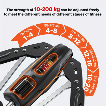 Chest Expander Twister Arm Exerciser 22-440LB Hydraulic Adjustable Resistance Shoulder Muscle Training Fitness Equipment for Home Gym