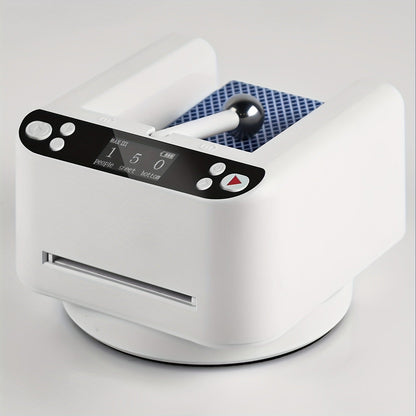 Automatic Card Dealing Machine – Double Layer 360° Rotating Electric Card Dealer with 5000mAh Rechargeable Battery, Hands-Free Auto Card Dispenser for Poker, Board Games & Family Game Night, Black or White