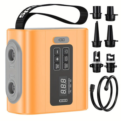 Smart High-Pressure Air Pump, LCD Auto-Stop & USB Fast Charge