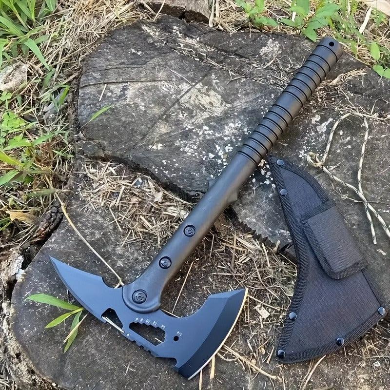 Camping Hatchet Axe with Saw – Tactical Survival Axe for Firewood Chopping, Logging & Hiking | Protective Cover Included