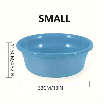 Plastic Wash Basin 12 Quart Stackable Round Tub - Portable Household Washing Bowl for Kitchen, Camping, Face Washing, Fruit & Vegetable Cleaning, Dish Washing & Bottle Rinsing, 4 Colors, Small to Oversized