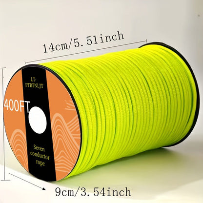 Paracord Tent Rope 7-Core Multi-Purpose Outdoor Rope – 100ft / 164ft / 328ft Camping Guy Line, Tent Tie-Down, Hanging Rope, Bracelet & Keychain Cord – Durable Vivid Design