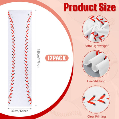 Cooling Towels for Sports 12-Pack – 47”×12” Instant Chilling Ice Towel for Baseball, Gym, Running & Outdoor Activities, Breathable Soft Cooling Rag for Athletes, Players & Coaches, Team Gift Set