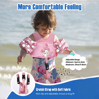 Toddler Swim Vest Kids Life Jacket Arm Floaties Sanrio 20-66lbs