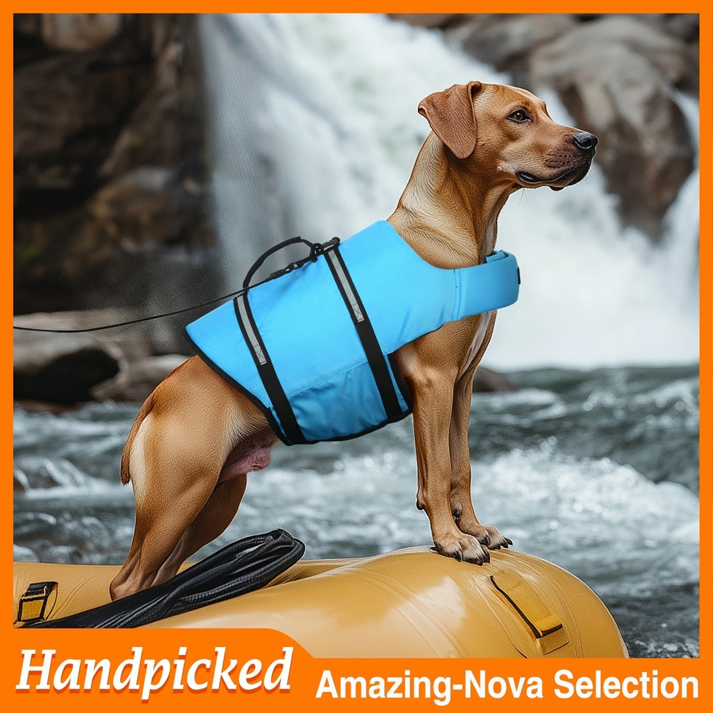 Dog Life Jacket Ripstop Swim Vest with Handle – Buoyancy Flotation Dog Life Vest for Swimming, Boating & Water Safety, Sizes XS to XL, 6 Bright Colors for Small Medium Large Dogs