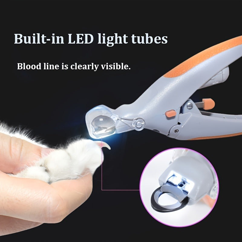 Pet Hair Trimmer Kit 2-in-1 with LED Nail Clipper – 12-in-1 Cordless Quiet Electric Clippers for Dogs & Cats, USB Rechargeable, 5 Guide Combs, Ergonomic Non-Slip Handle, Home & Salon Use