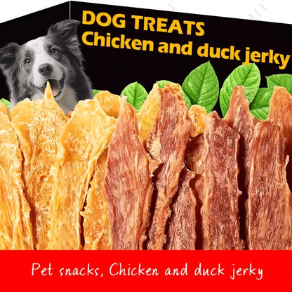 Chicken Jerky Treats for Dogs and Cats – High Protein Chicken Breast Slices, Grain-Free Dental Chews & Training Rewards for Puppies Kittens Adult Dogs Cats, Healthy Natural Pet Snacks