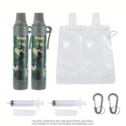 Portable Water Filter Straw for Camping, Hiking & Backpacking – 0.2 Micron Filtration, Filters Up to 10000 Gallons, BPA-Free Survival Water Purifier