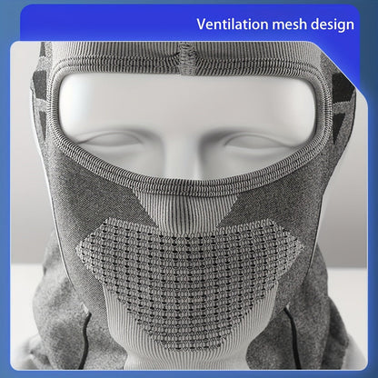 Windproof Neck Gaiter Face Mask 2 Pack – Breathable Knit Nylon Full Face Scarf Head Cover for Cycling, Skiing, Motorcycle & Outdoor Winter Sports, UV Protection Balaclava (Black)