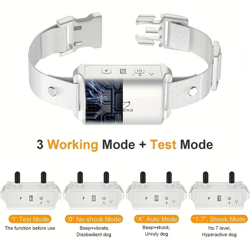 Bark Collar for Dogs – Anti-Barking Training Collar with 3 Sensitivity & 7 Intensity Levels, Beep & Vibration Modes for Small, Medium & Large Dogs