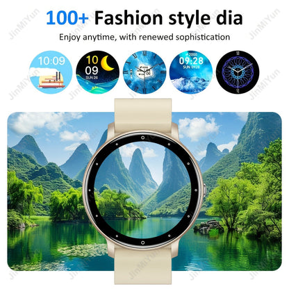 Smart Watch With 1.5 Inch Large Display, Wireless Calling & Dialing, Silicone Band Fitness Tracker With Multiple Sports Modes, Message Notifications, Remote Photo & Music Control, Compatible With Android and iPhone