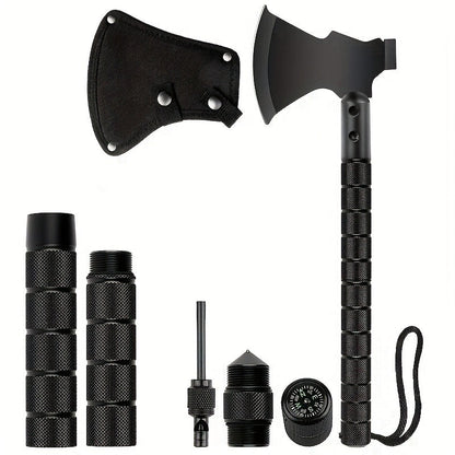 Survival Hatchet Camping Axe Multitool Folding Axe with Hammer Magnesium Fire Starter Flint Rod Emergency Breaching Tool for Camping Hiking Off-Road Outdoor Adventures Multiple Styles
