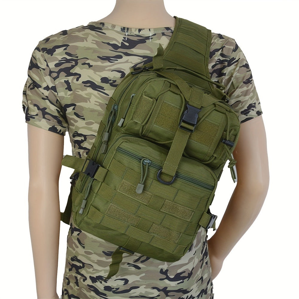 Tactical Chest Bag – Single Shoulder Crossbody Sling Pack for Hiking, Patrol & Outdoor EDC, Adjustable Strap, Multi-Pocket