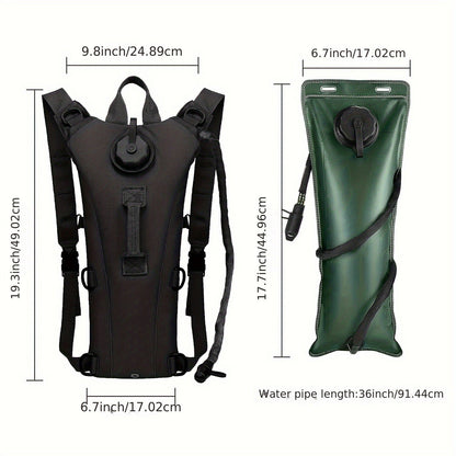 Water Bladder Backpack with 3L & 101.44oz BPA-Free Bladder – Oxford Cloth Hydration Pack for Hiking, Camping & Outdoor Adventures, Multiple Colors Available