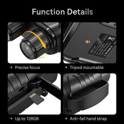 Night Vision Binoculars for Adults 4K Digital - 1080P HD Infrared Night Vision Goggles with 2.8" Screen, 10x Zoom, 7-Level 850nm IR Illuminator, 2000mAh Rechargeable Battery for Hunting Camping Boating Wildlife Observation, Gift for Men