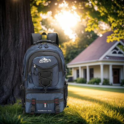 Hiking Backpack Large Capacity for Men & Women – Lightweight Durable Polyester Travel Pack with Adjustable Shoulder Straps, Ideal for Camping, Outdoors & Commuting