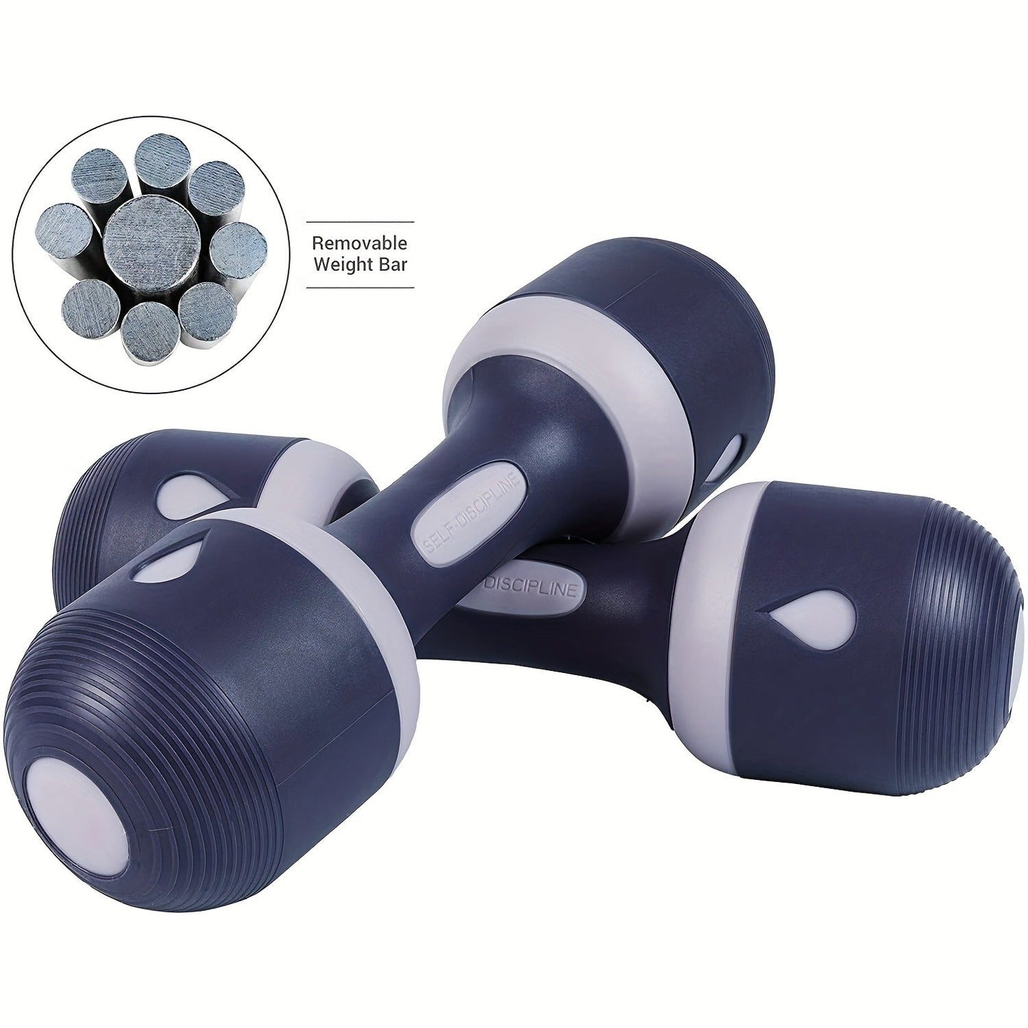 Adjustable Dumbbell Set – 5-in-1 Weight Options 2.1–11 lbs, Non-Slip Neoprene Grip, Home Gym Strength & Muscle Training for Women & Men