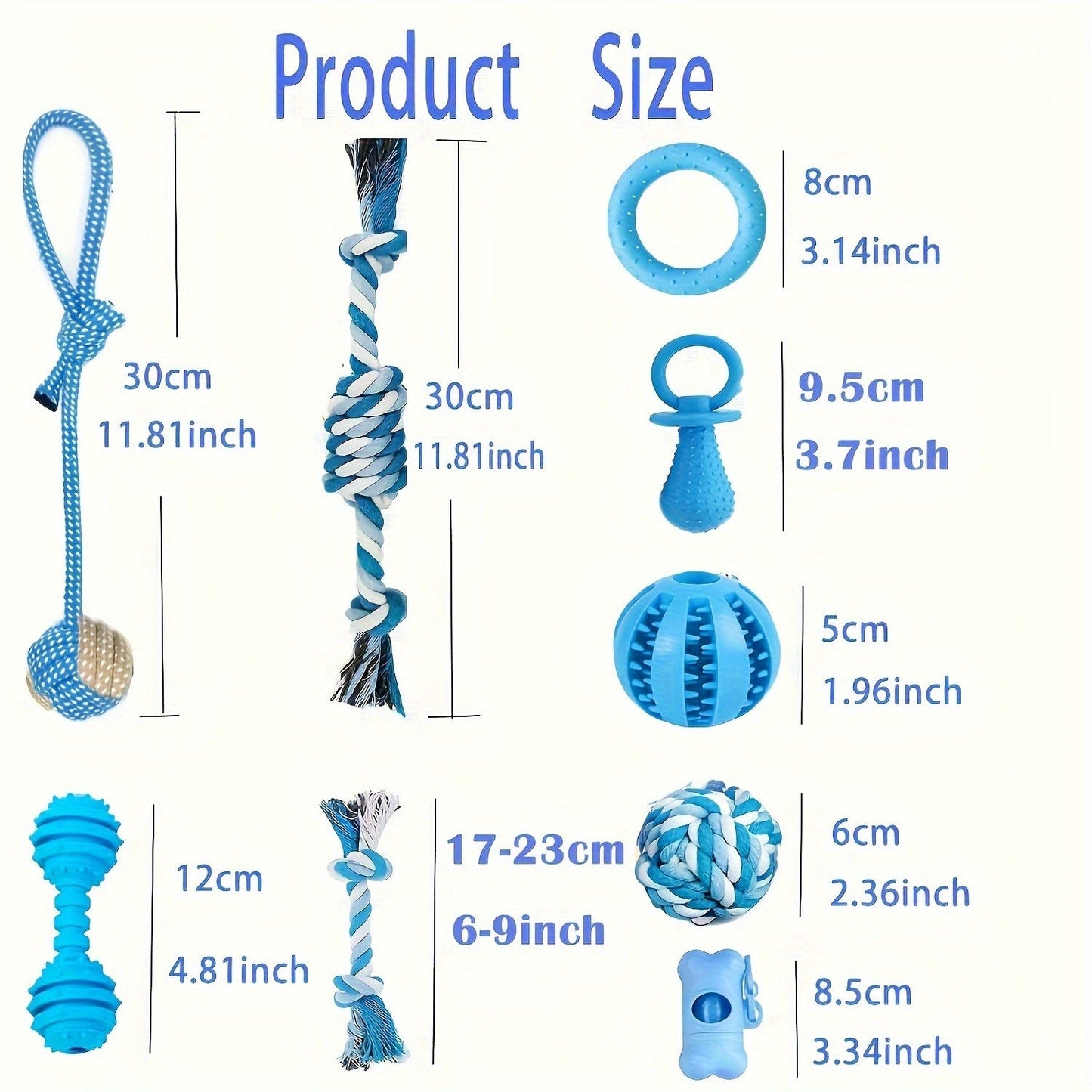 Puppy Toys Set - Assorted Teething & Play Bundle for Small Dogs with Chew Toys, Rope Toys, Treat Balls & Squeaky Toys, 3 or 12 Pack Random Mix, Perfect Christmas Birthday Gift for Puppies
