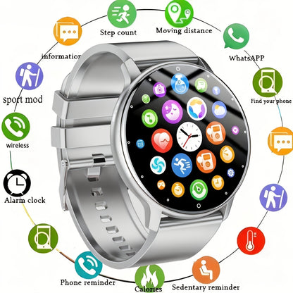 Fitness Tracker Smartwatch for Men & Women – 1.28" Display, Sleep Monitor, Step Counter, Distance Tracker, Running & Gym