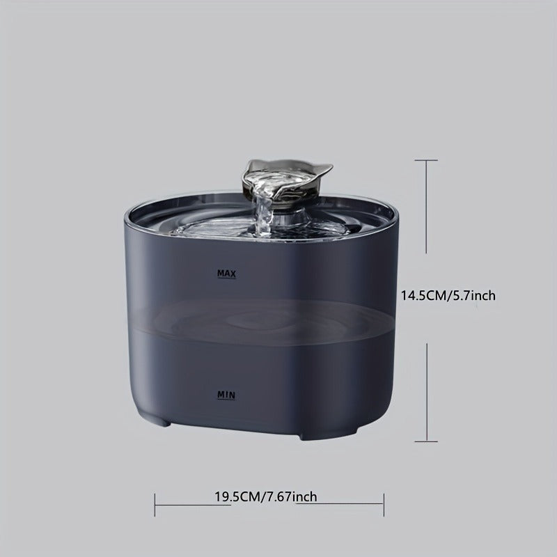 Pet Water Fountain 77oz with Filter Replacement - Cat Dog Automatic Water Dispenser Ultra Quiet Recirculating Purification Large Capacity