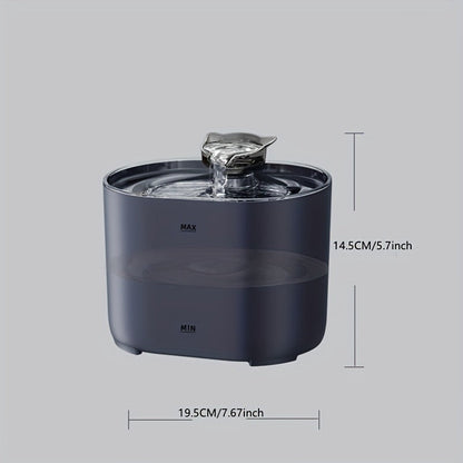Pet Water Fountain 77oz with Filter Replacement - Cat Dog Automatic Water Dispenser Ultra Quiet Recirculating Purification Large Capacity