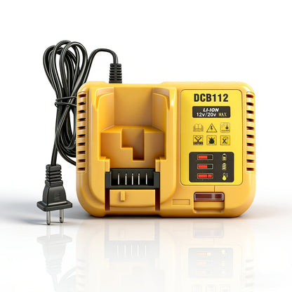 Battery Charger for DeWalt 12V 20V Max Rapid Charger Compatible with DCB120 DCB126 DCB200 DCB201 DCB208 DCB606 DCB609 DCB612 18V 20V Power Tool Battery Charger