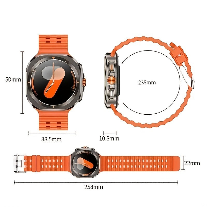 Smart Watch with Call & Message Reminder, Fitness Tracker for Men & Women, Sports Smartwatch Compatible with Android & iPhone, USB Rechargeable, Heart Rate Monitor, Multi-Sport Mode Wristband