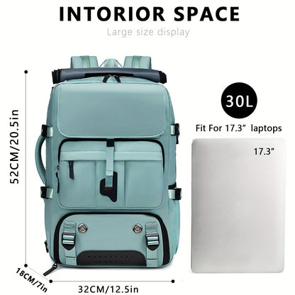 Large Capacity Laptop Backpack with Shoe Compartment & USB Charging Port – Waterproof Soft Shell Daypack for Men & Women, Multi-Functional Travel Rucksack for Business, College & Daily Commute, Multiple Colors Available